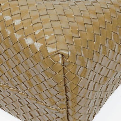 Bottega Veneta Cabat Tote Bag aus Intrecciato-Lackleder