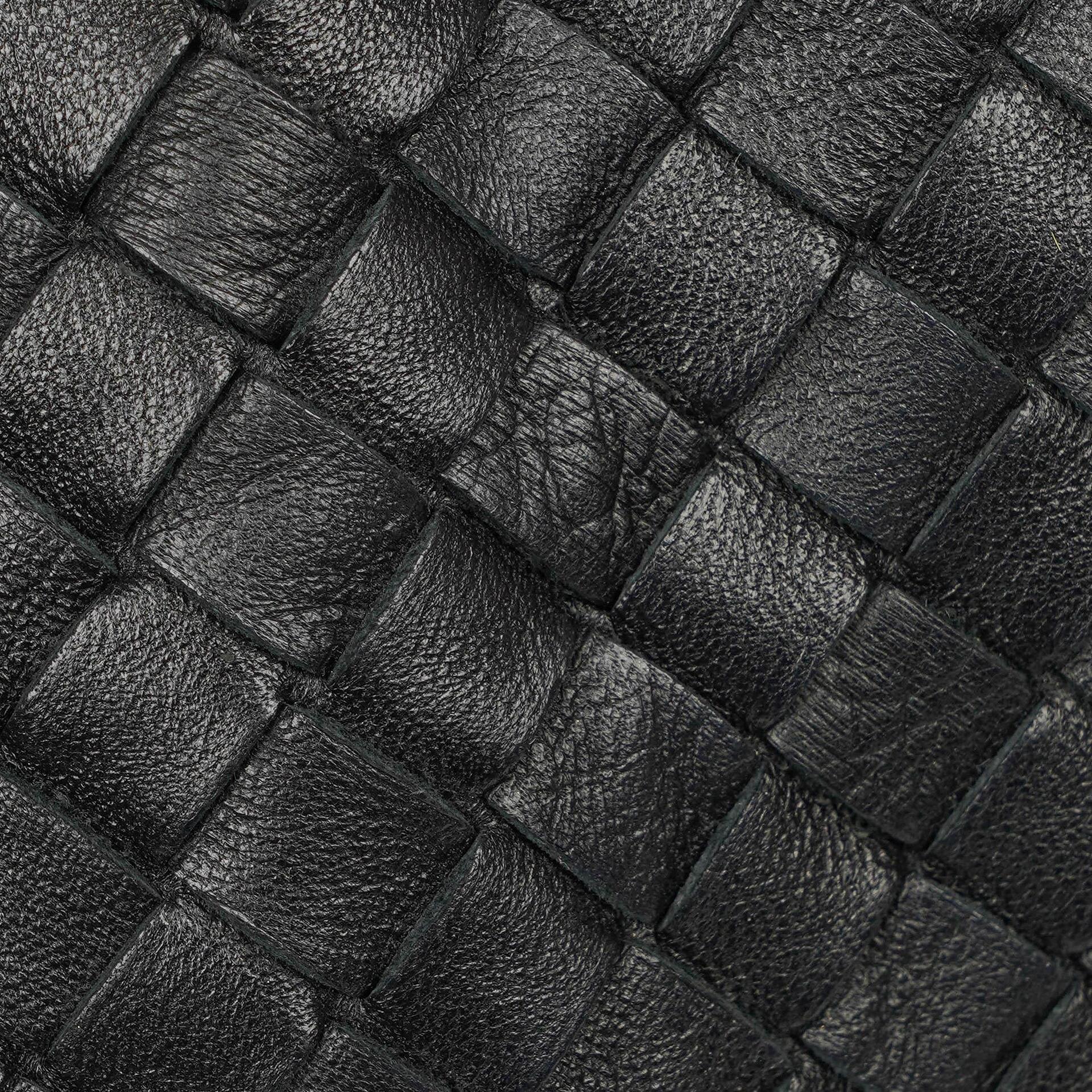 Bottega Veneta Große Belly Veneta Hobo-Tasche aus schwarzem Intrecciato-Nappaleder