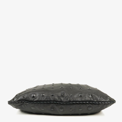 Bottega Veneta Maxi Hobo-Tasche aus schwarzem Nappa mit Nieten