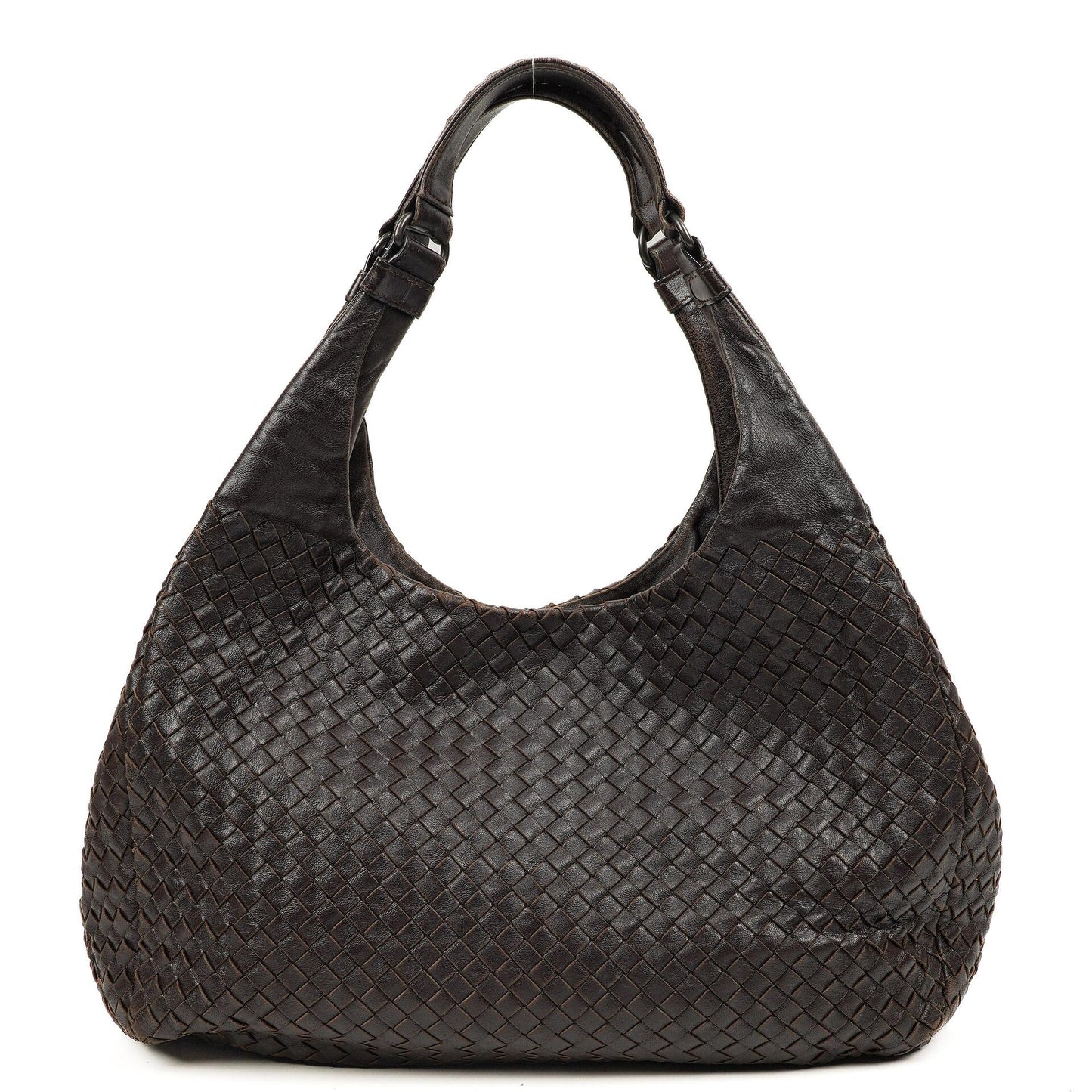 Bottega Veneta Mittlere Campana Braunes Nappa Intrecciato Hobo Tasche