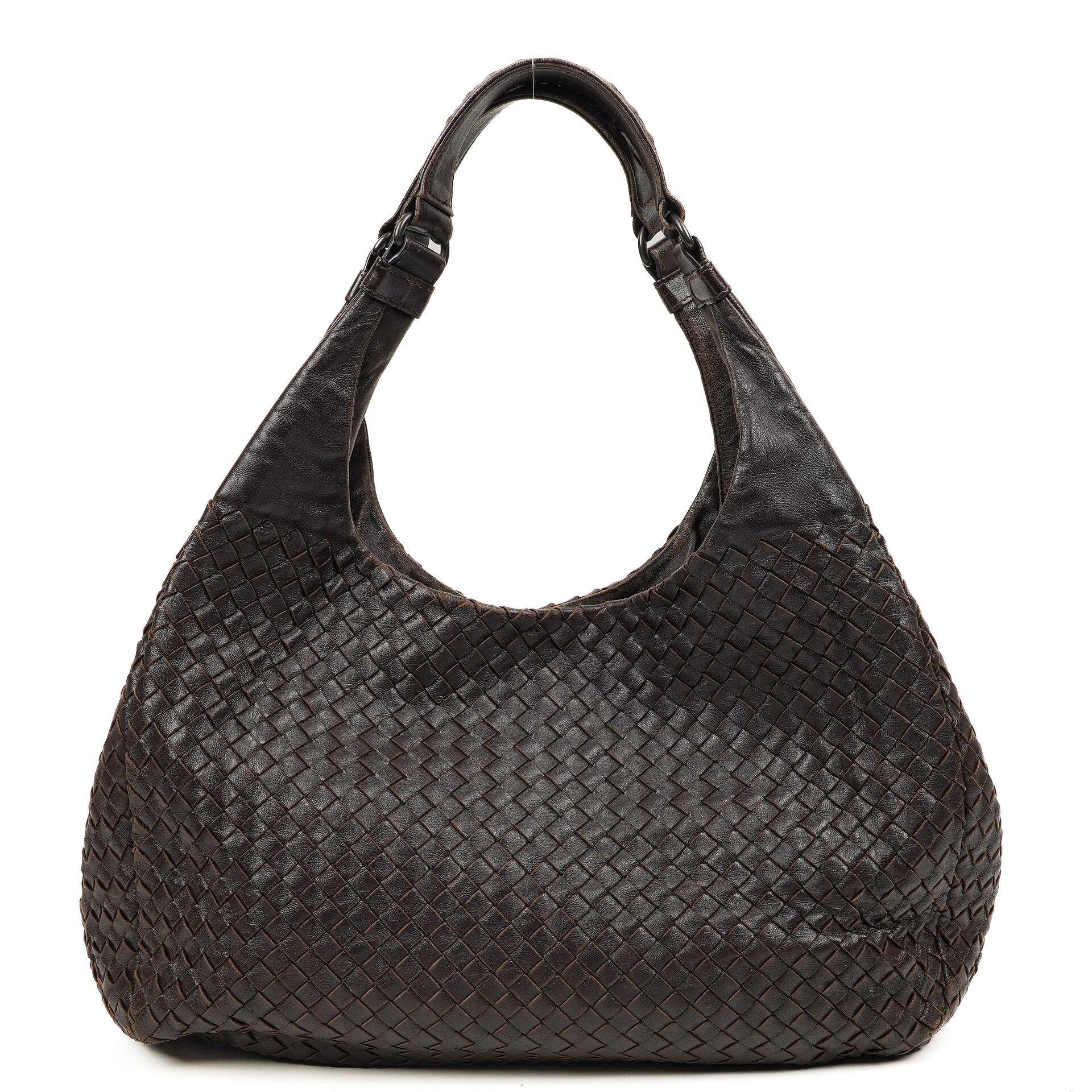 Bottega Veneta Mittlere Campana Braunes Nappa Intrecciato Hobo Tasche