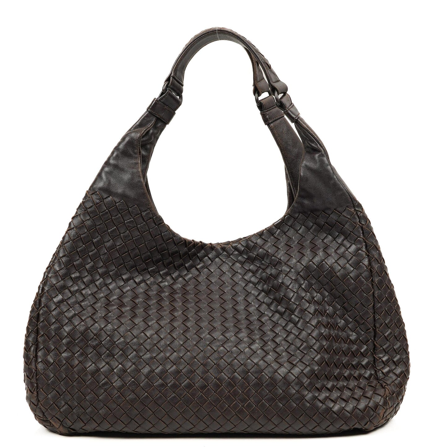 Bottega Veneta Mittlere Campana Braunes Nappa Intrecciato Hobo Tasche