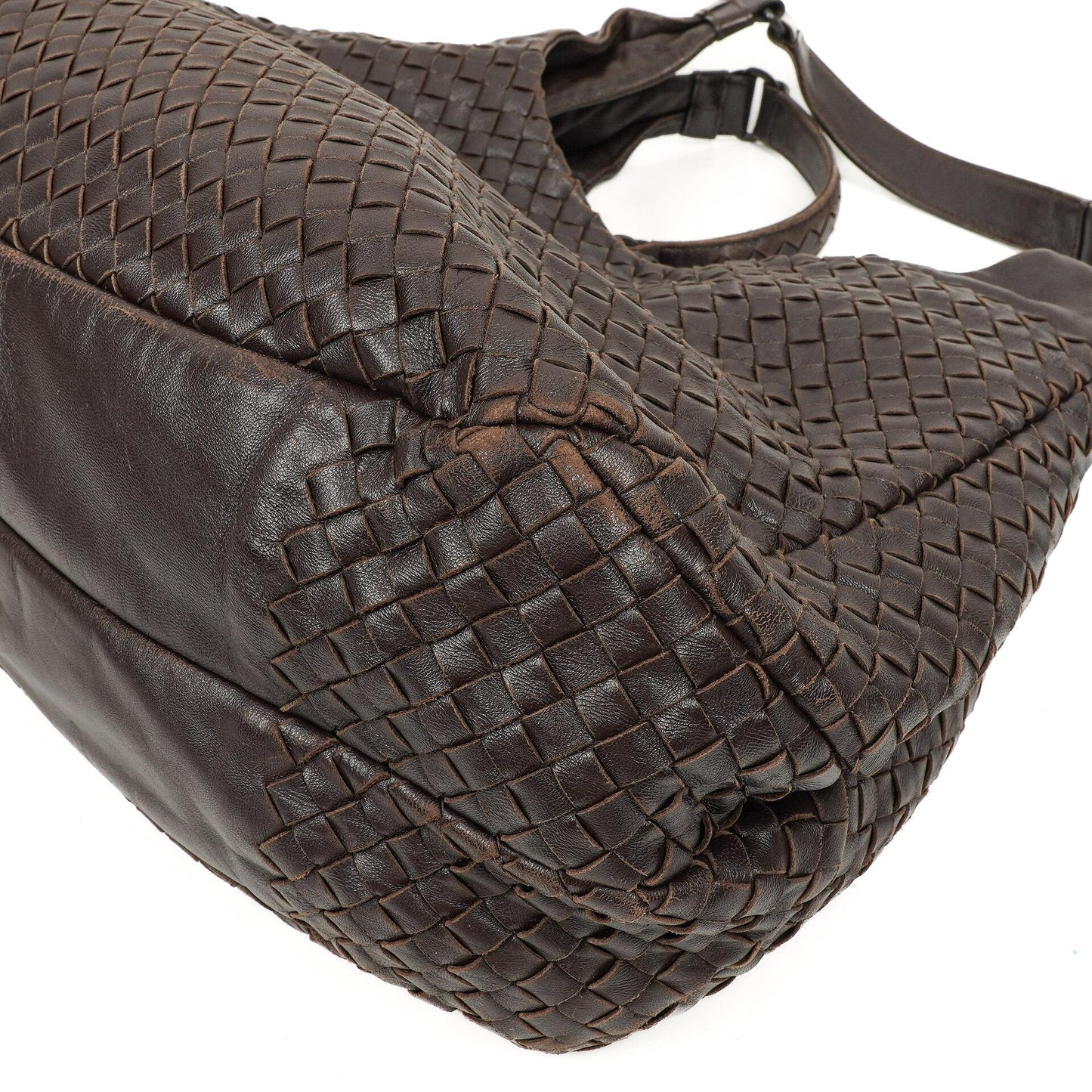Bottega Veneta Mittlere Campana Braunes Nappa Intrecciato Hobo Tasche