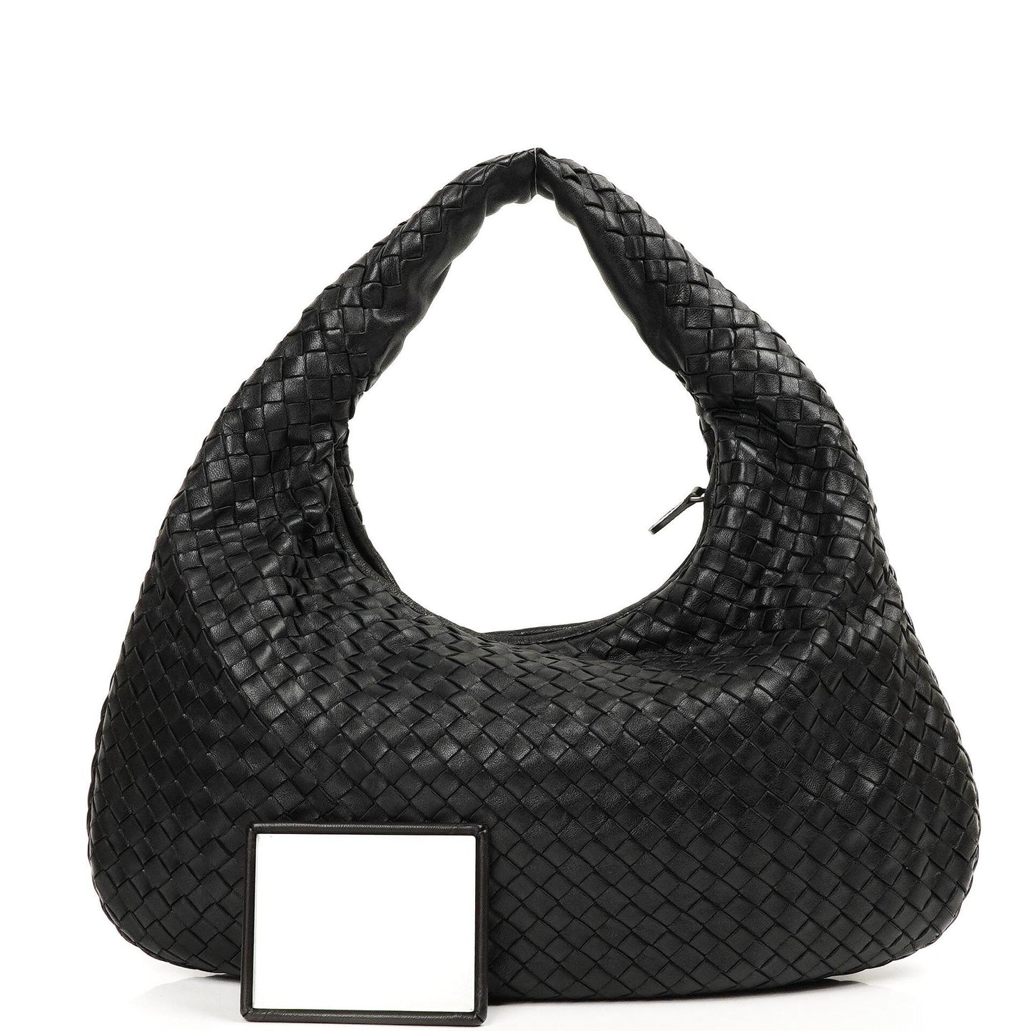 Bottega Veneta Medium Veneta Schwarzes Nappa Intrecciato Hobo Bag