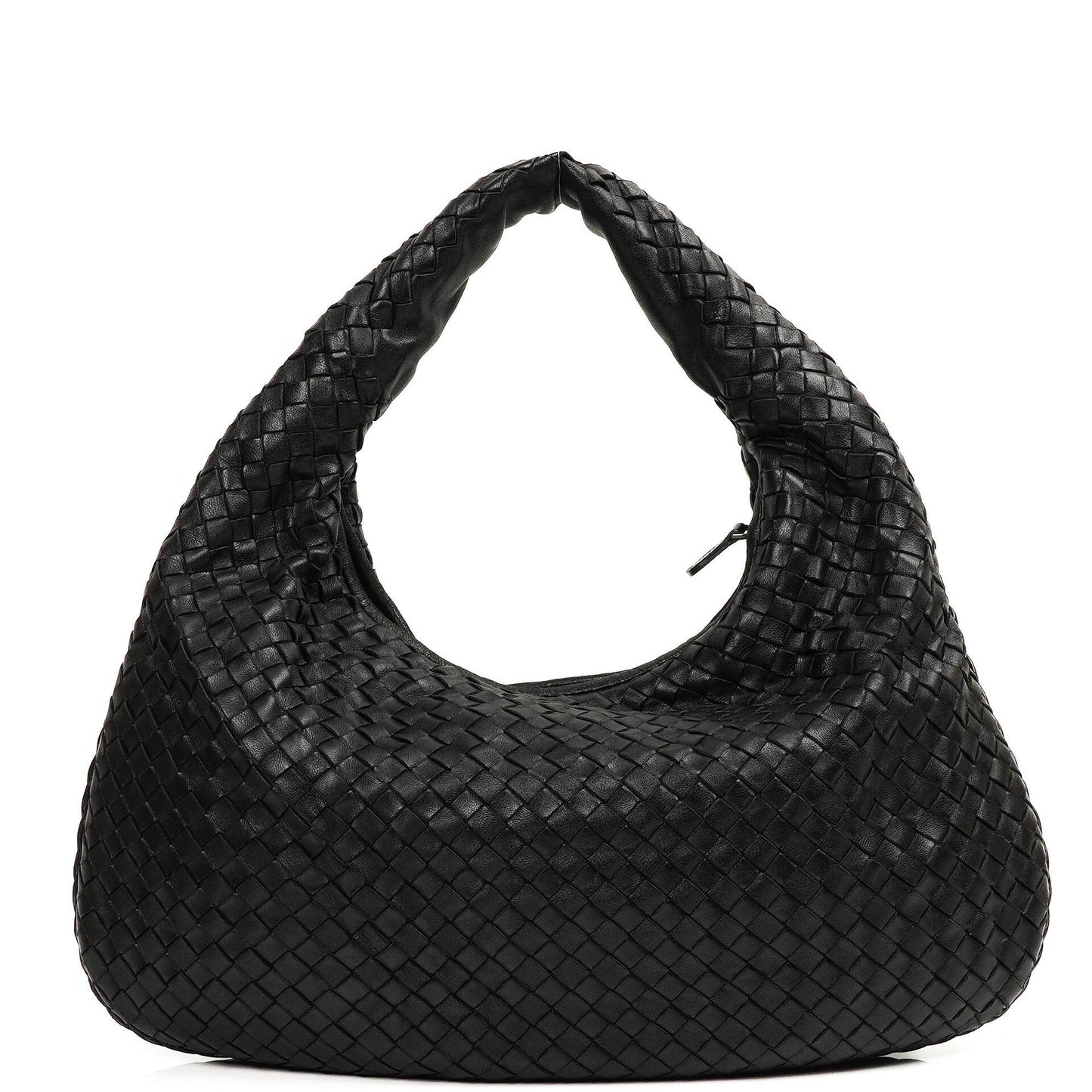 Bottega Veneta Medium Veneta Schwarzes Nappa Intrecciato Hobo Bag