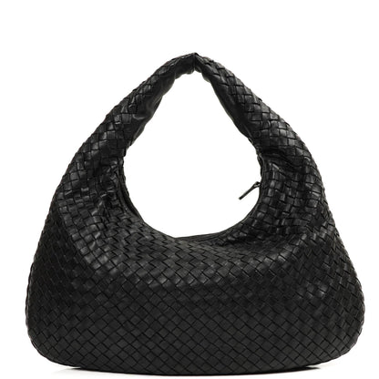 Bottega Veneta Medium Veneta Schwarzes Nappa Intrecciato Hobo Bag
