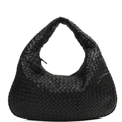 Bottega Veneta Medium Veneta Schwarzes Nappa Intrecciato Hobo Bag