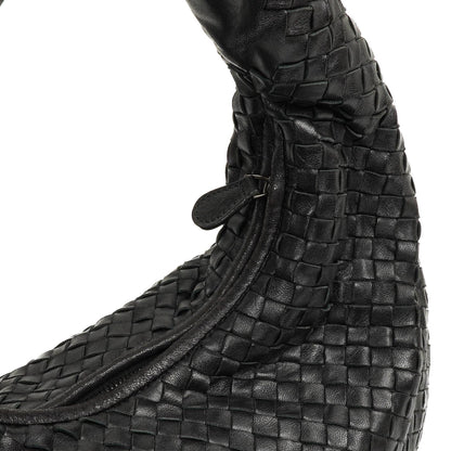 Bottega Veneta Medium Veneta Schwarzes Nappa Intrecciato Hobo Bag