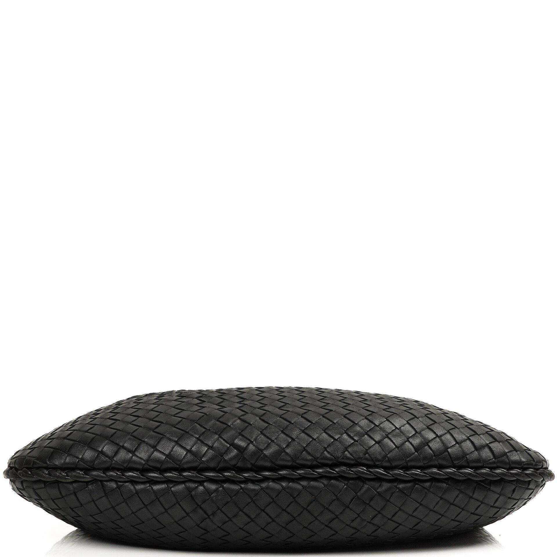 Bottega Veneta Medium Veneta Schwarzes Nappa Intrecciato Hobo Bag