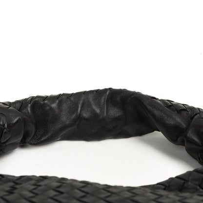 Bottega Veneta Medium Veneta Schwarzes Nappa Intrecciato Hobo Bag