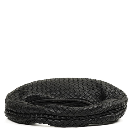 Bottega Veneta Medium Veneta Schwarzes Nappa Intrecciato Hobo Bag