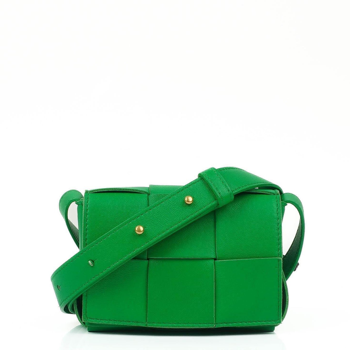 Bottega Veneta Mini Cassette Papagei Maxi Intrecciato Leder Umhängetasche