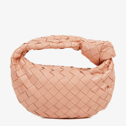 Bottega Veneta Mini Jodie Tasche aus pfirsichfarbenem Nappa Intrecciato