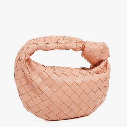 Bottega Veneta Mini Jodie Tasche aus pfirsichfarbenem Nappa Intrecciato