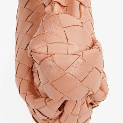 Bottega Veneta Mini Jodie Tasche aus pfirsichfarbenem Nappa Intrecciato