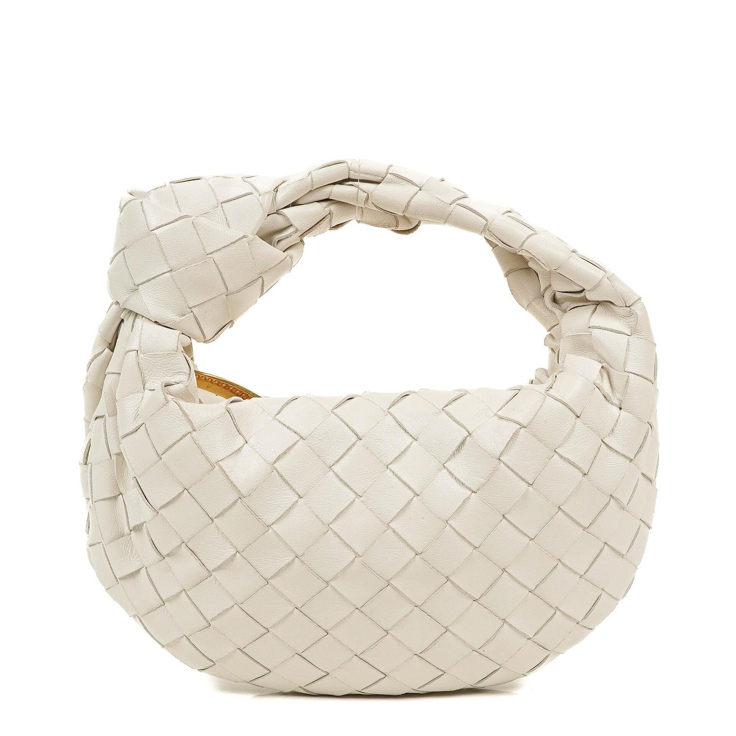 Bottega Veneta Mini Jodie Tasche aus weißem Nappa Intrecciato