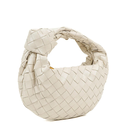 Bottega Veneta Mini Jodie Tasche aus weißem Nappa Intrecciato