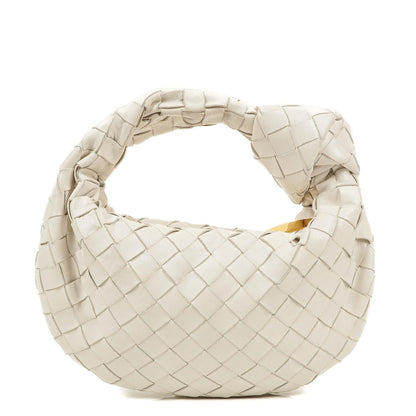 Bottega Veneta Mini Jodie Tasche aus weißem Nappa Intrecciato