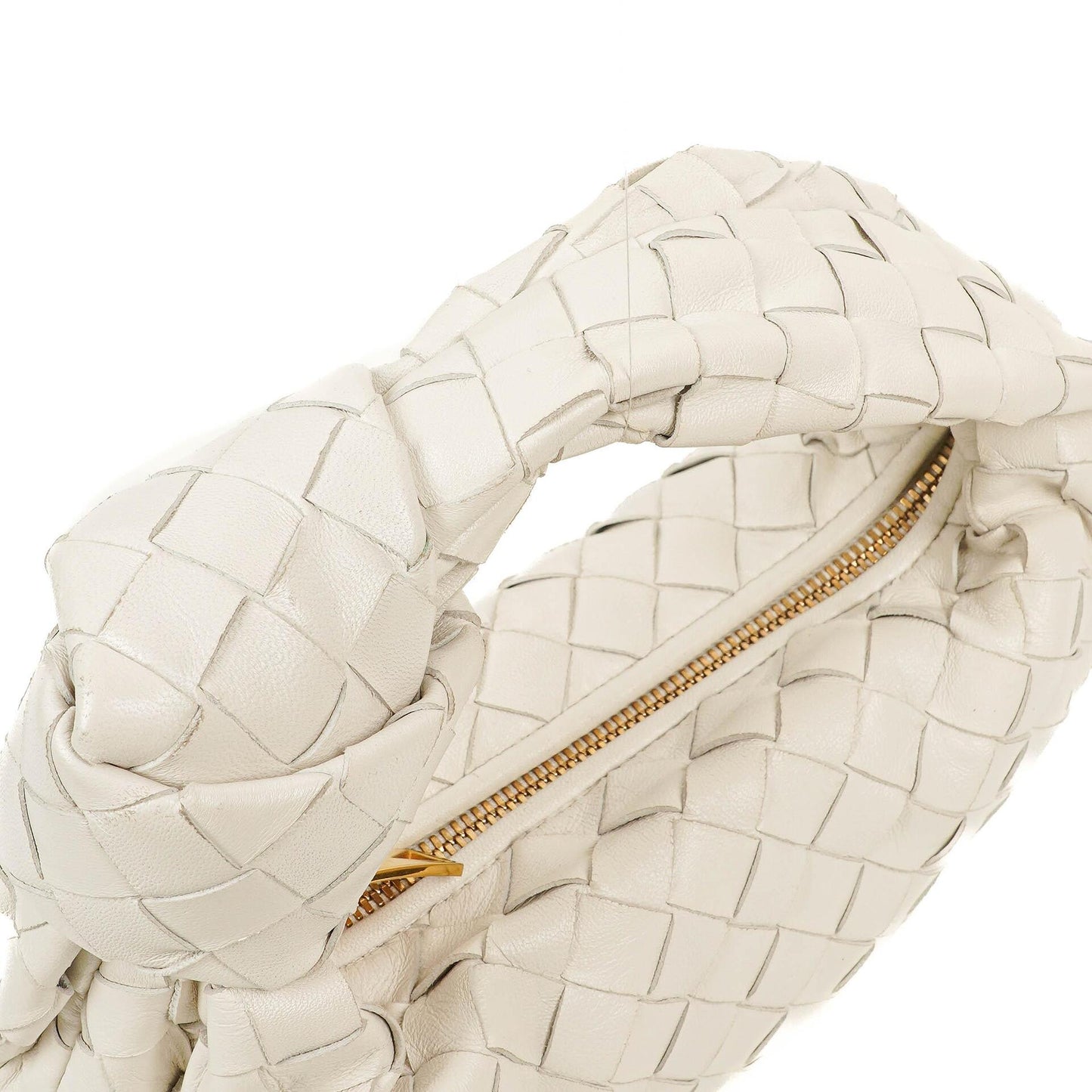 Bottega Veneta Mini Jodie Tasche aus weißem Nappa Intrecciato
