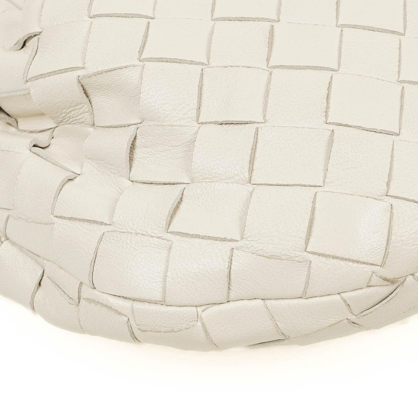 Bottega Veneta Mini Jodie Tasche aus weißem Nappa Intrecciato