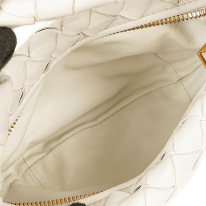Bottega Veneta Mini Jodie Tasche aus weißem Nappa Intrecciato