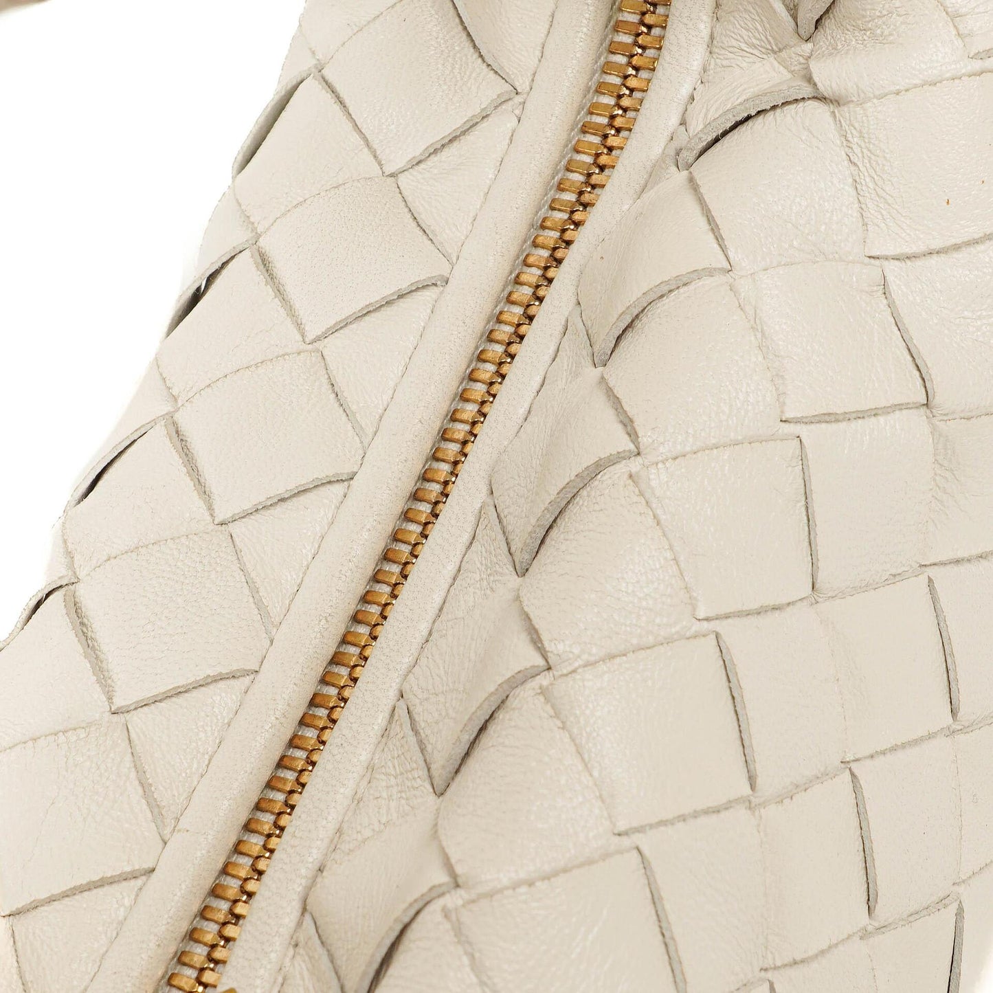 Bottega Veneta Mini Jodie Tasche aus weißem Nappa Intrecciato