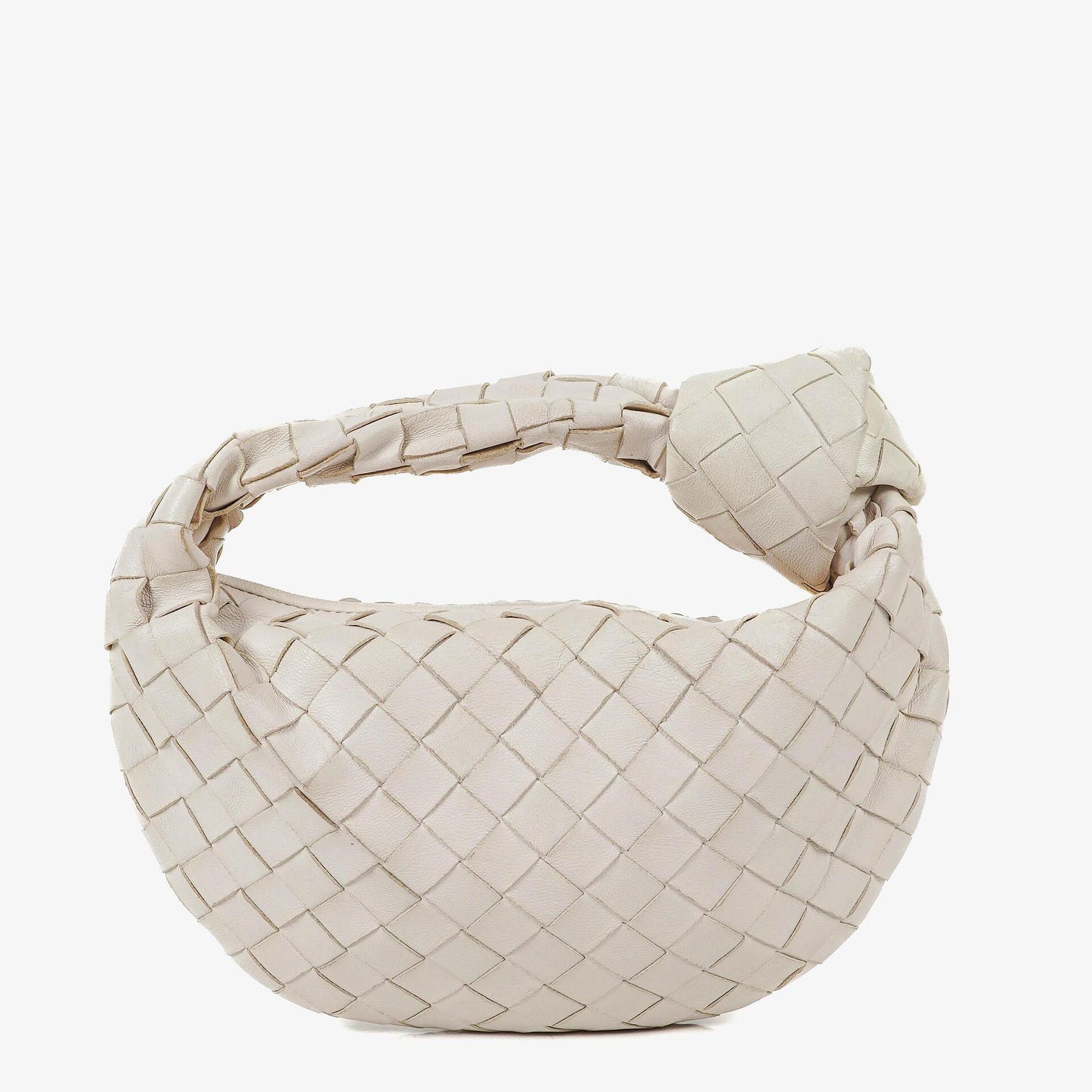 Bottega Veneta Mini Jodie Tasche aus weißem Nappa Intrecciato
