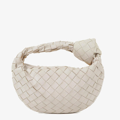 Bottega Veneta Mini Jodie Tasche aus weißem Nappa Intrecciato