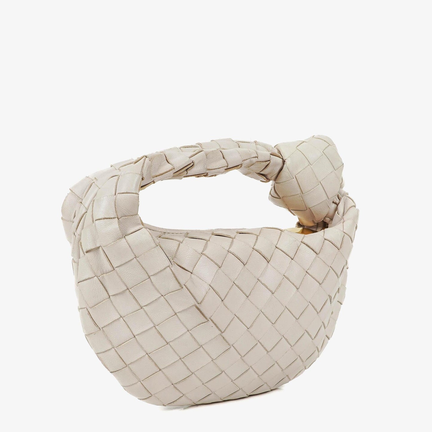 Bottega Veneta Mini Jodie Tasche aus weißem Nappa Intrecciato
