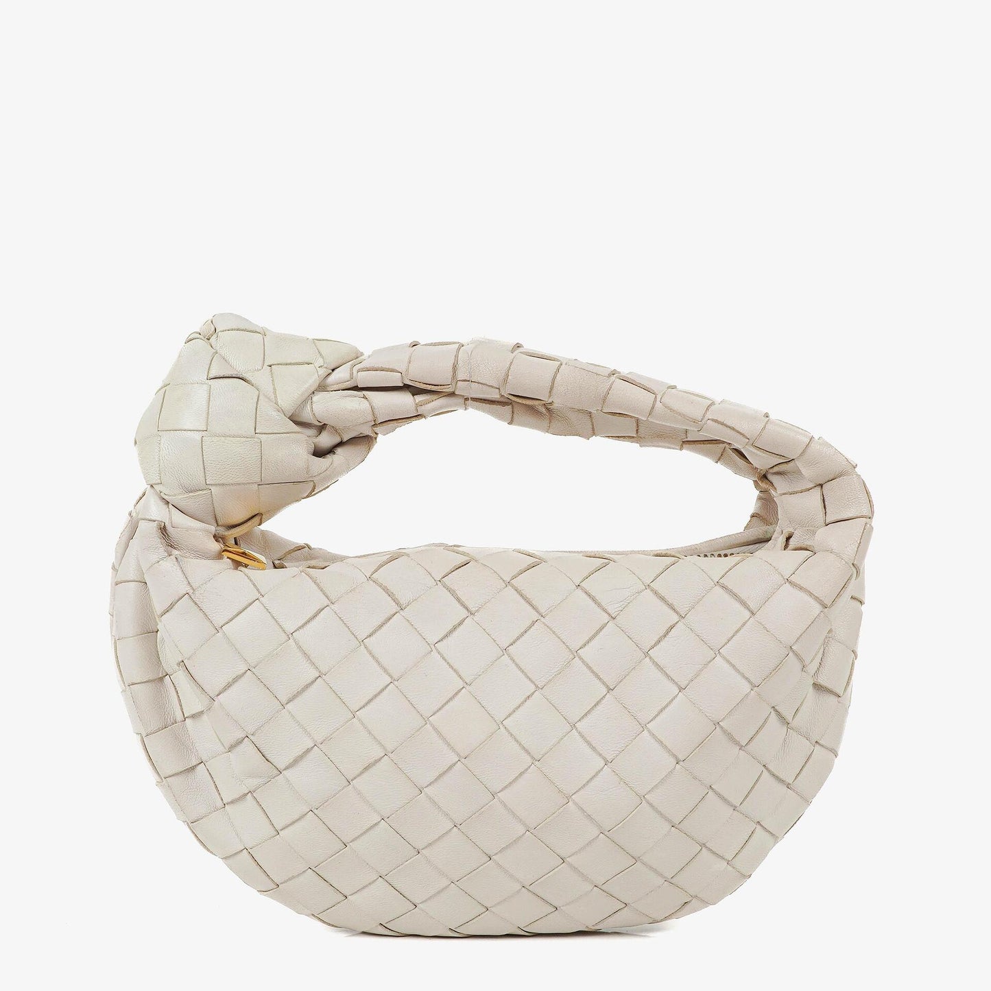 Bottega Veneta Mini Jodie Tasche aus weißem Nappa Intrecciato