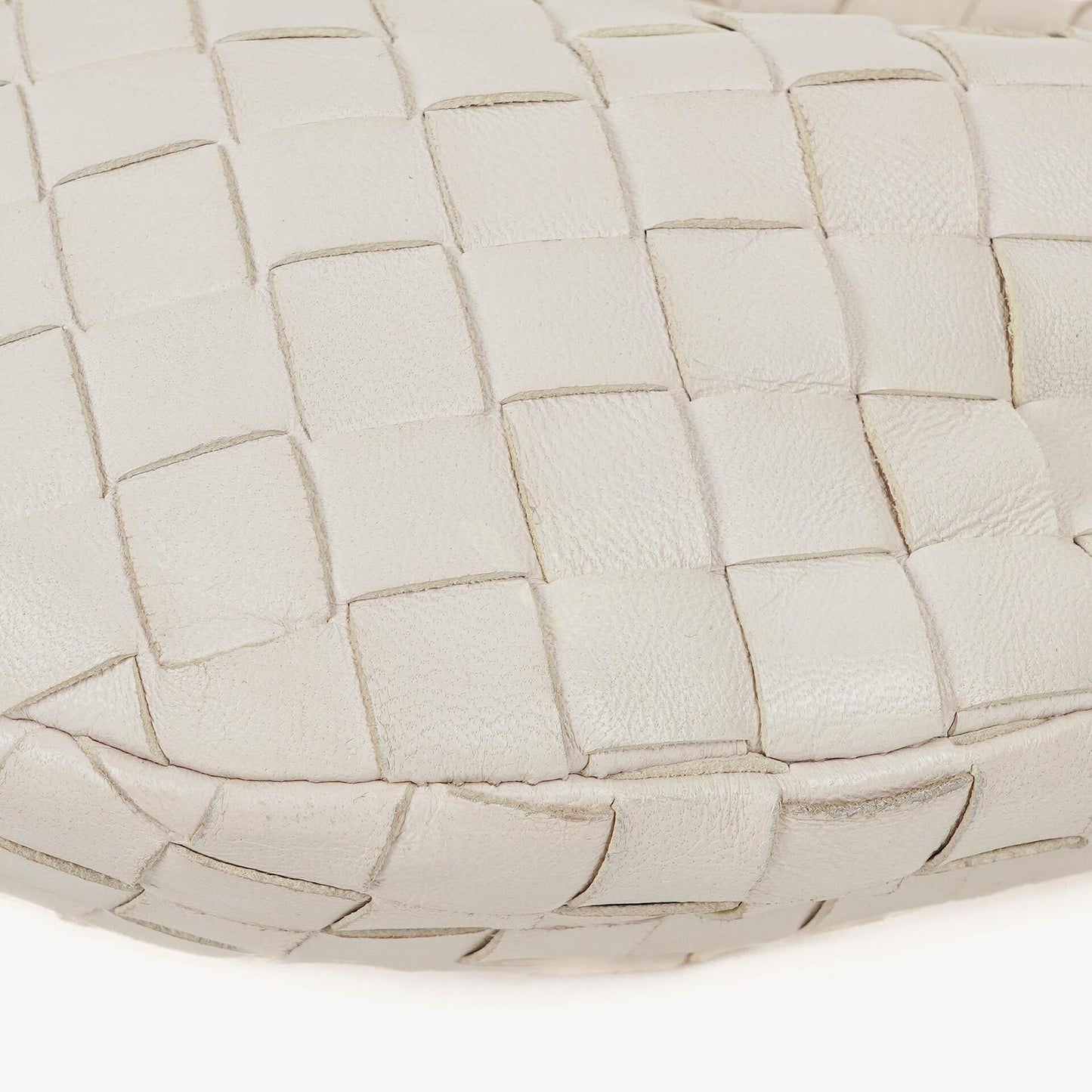 Bottega Veneta Mini Jodie Tasche aus weißem Nappa Intrecciato