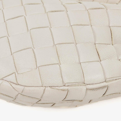 Bottega Veneta Mini Jodie Tasche aus weißem Nappa Intrecciato