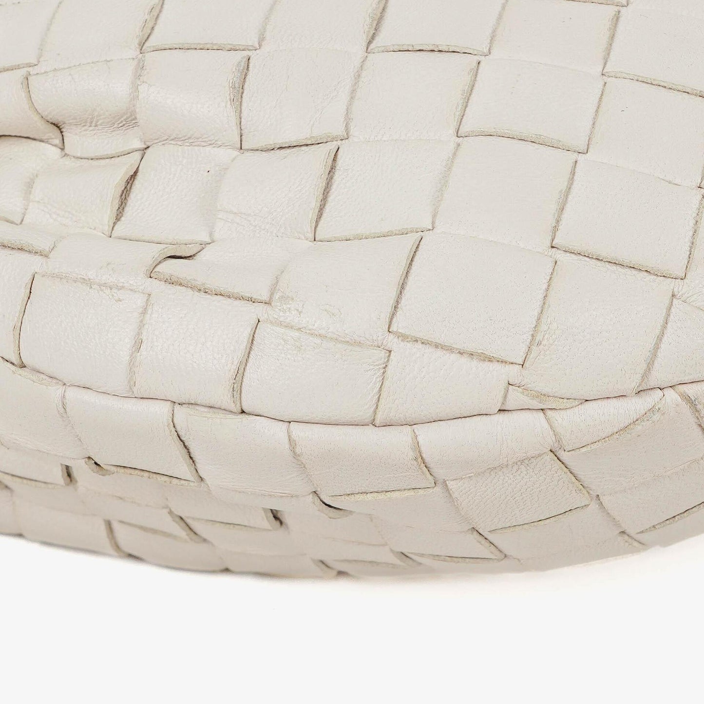 Bottega Veneta Mini Jodie Tasche aus weißem Nappa Intrecciato