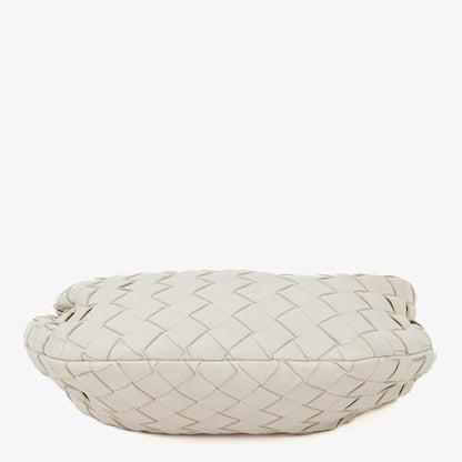 Bottega Veneta Mini Jodie Tasche aus weißem Nappa Intrecciato