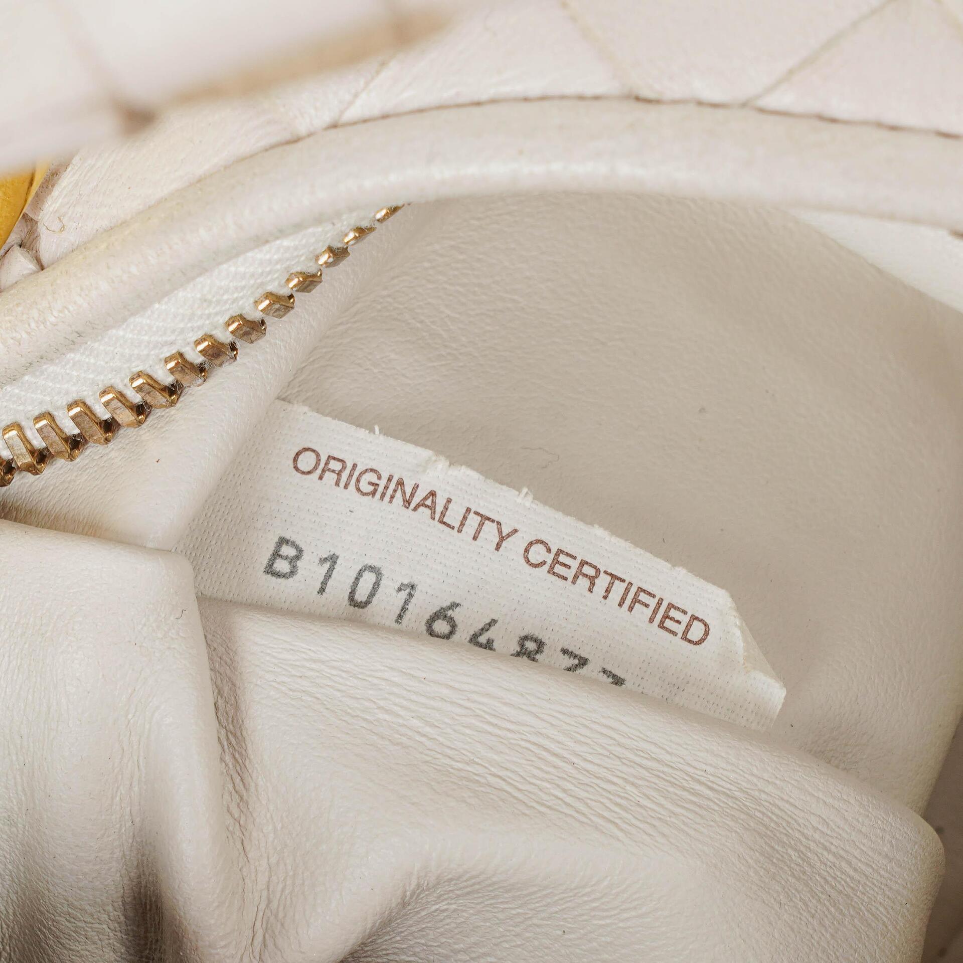 Bottega Veneta Mini Jodie Tasche aus weißem Nappa Intrecciato