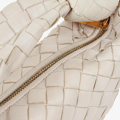 Bottega Veneta Mini Jodie Tasche aus weißem Nappa Intrecciato