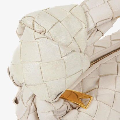 Bottega Veneta Mini Jodie Tasche aus weißem Nappa Intrecciato