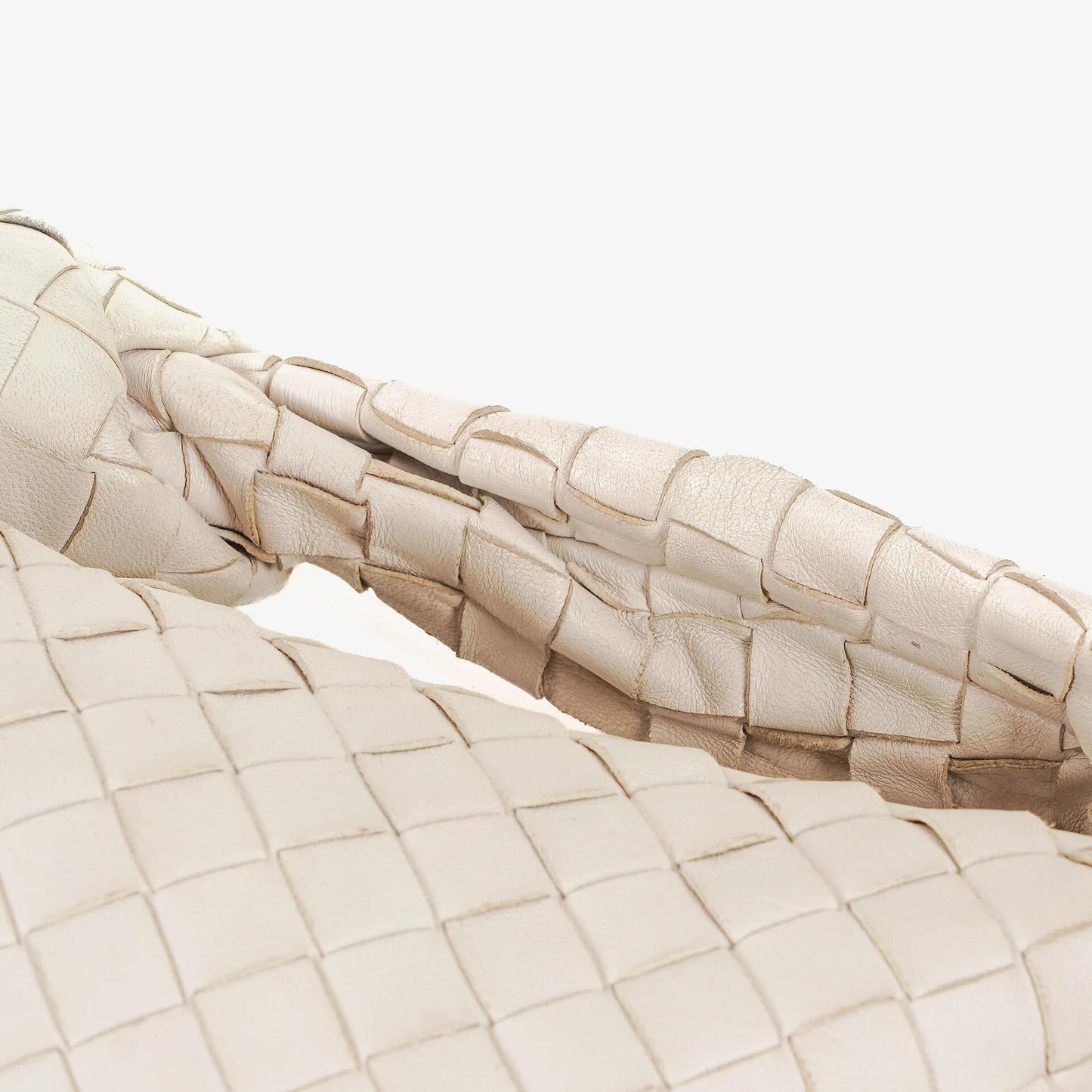 Bottega Veneta Mini Jodie Tasche aus weißem Nappa Intrecciato