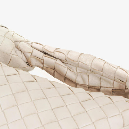 Bottega Veneta Mini Jodie Tasche aus weißem Nappa Intrecciato