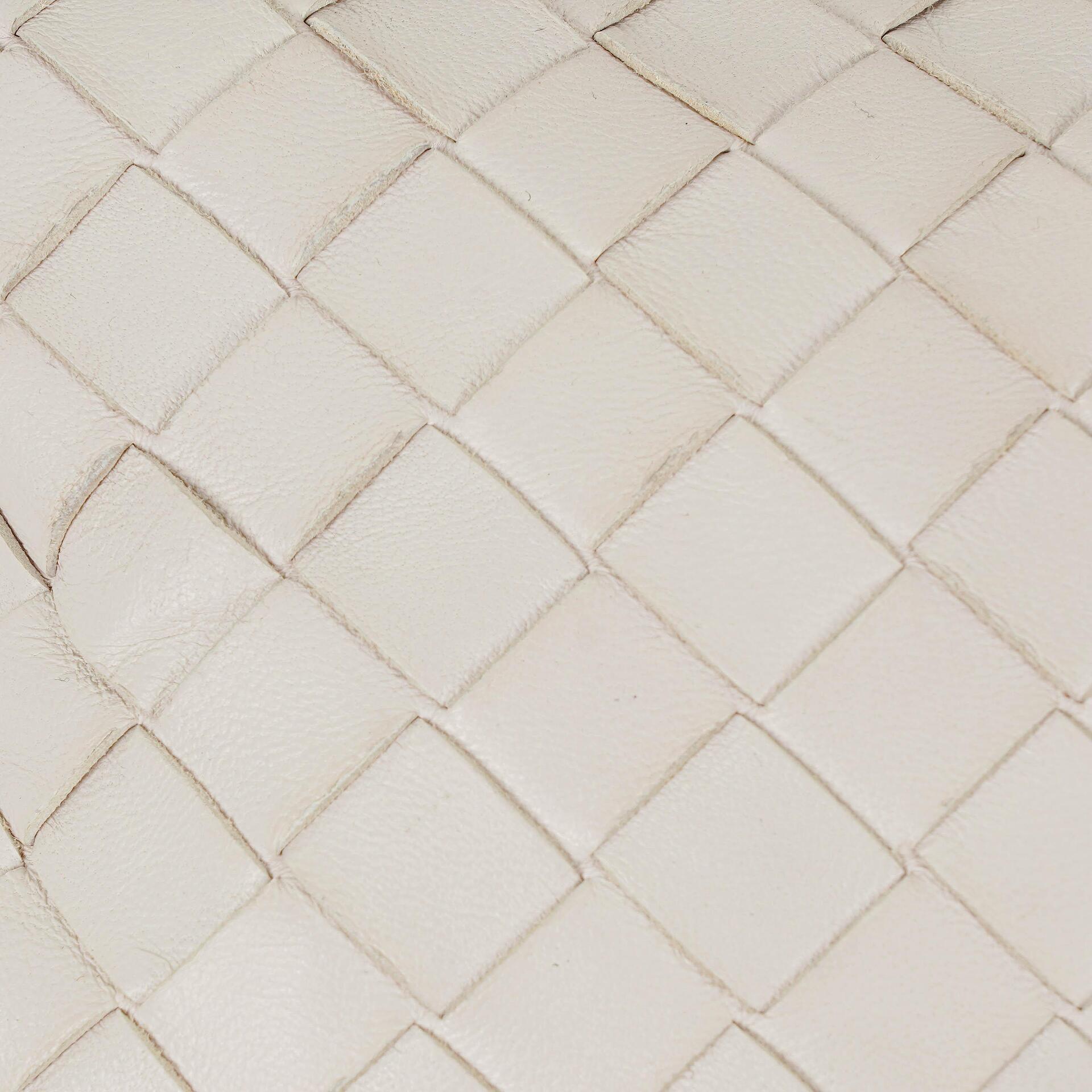 Bottega Veneta Mini Jodie Tasche aus weißem Nappa Intrecciato