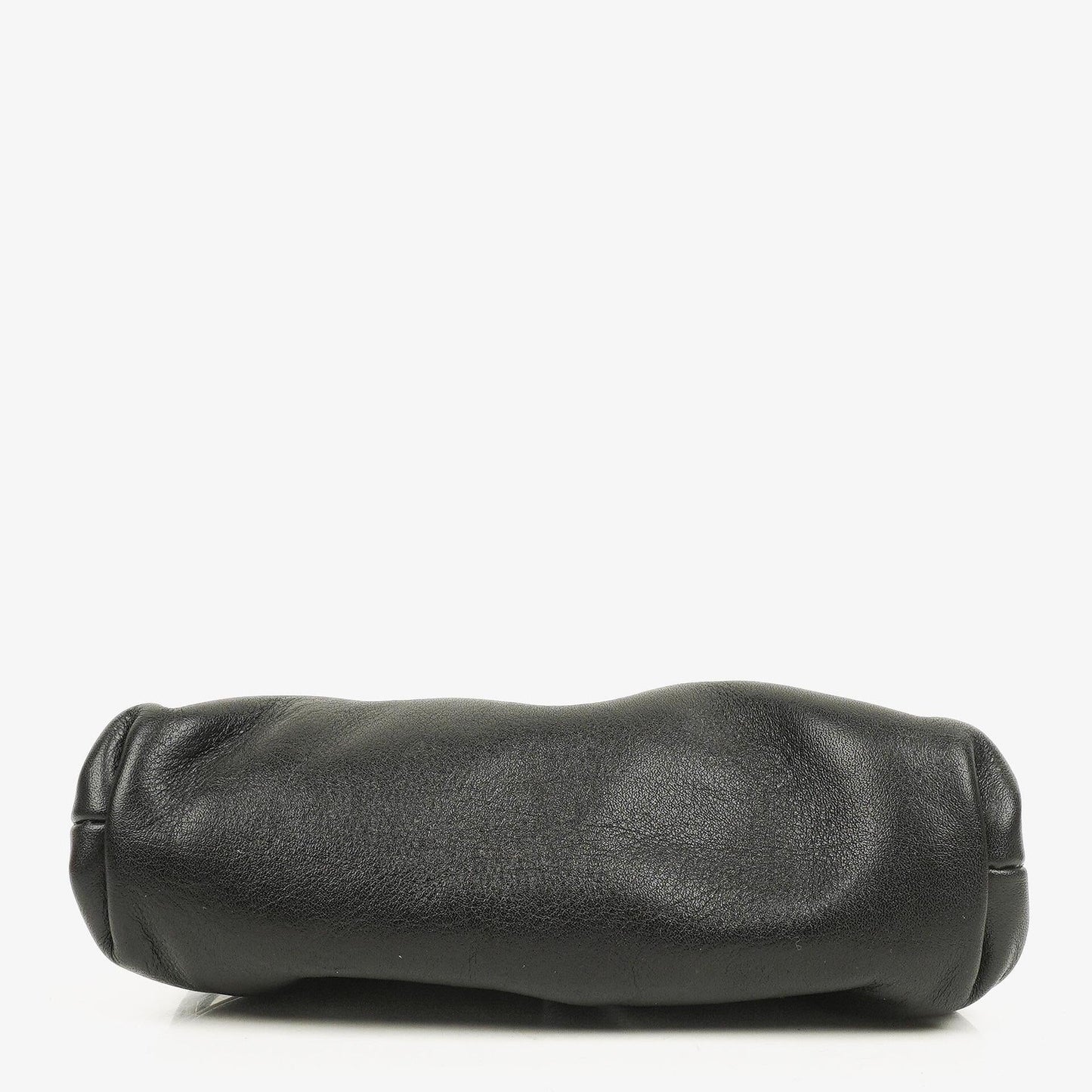 Bottega Veneta Nano Pouch mit Riemen aus schwarzem Kalbsleder