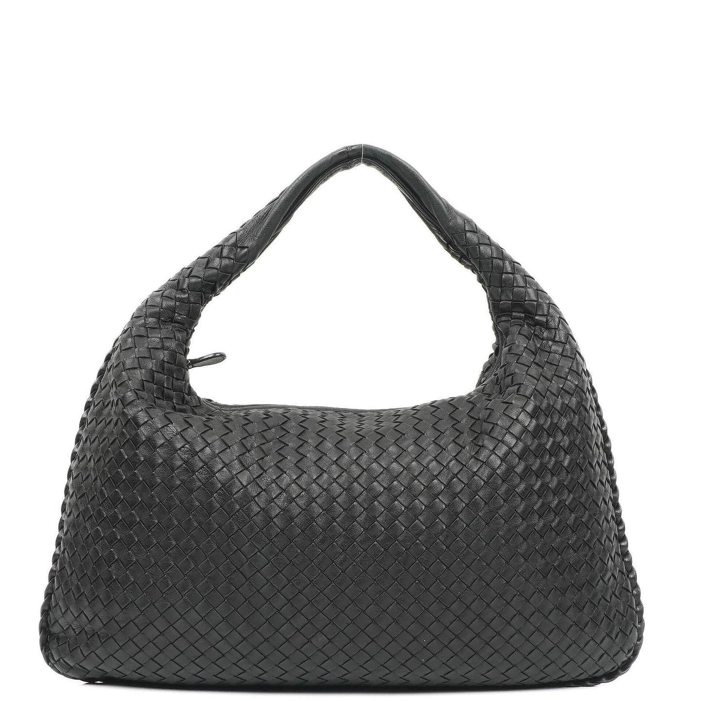 Bottega Veneta Veneta Hobo-Tasche Large aus schwarzem Nappa Intrecciato