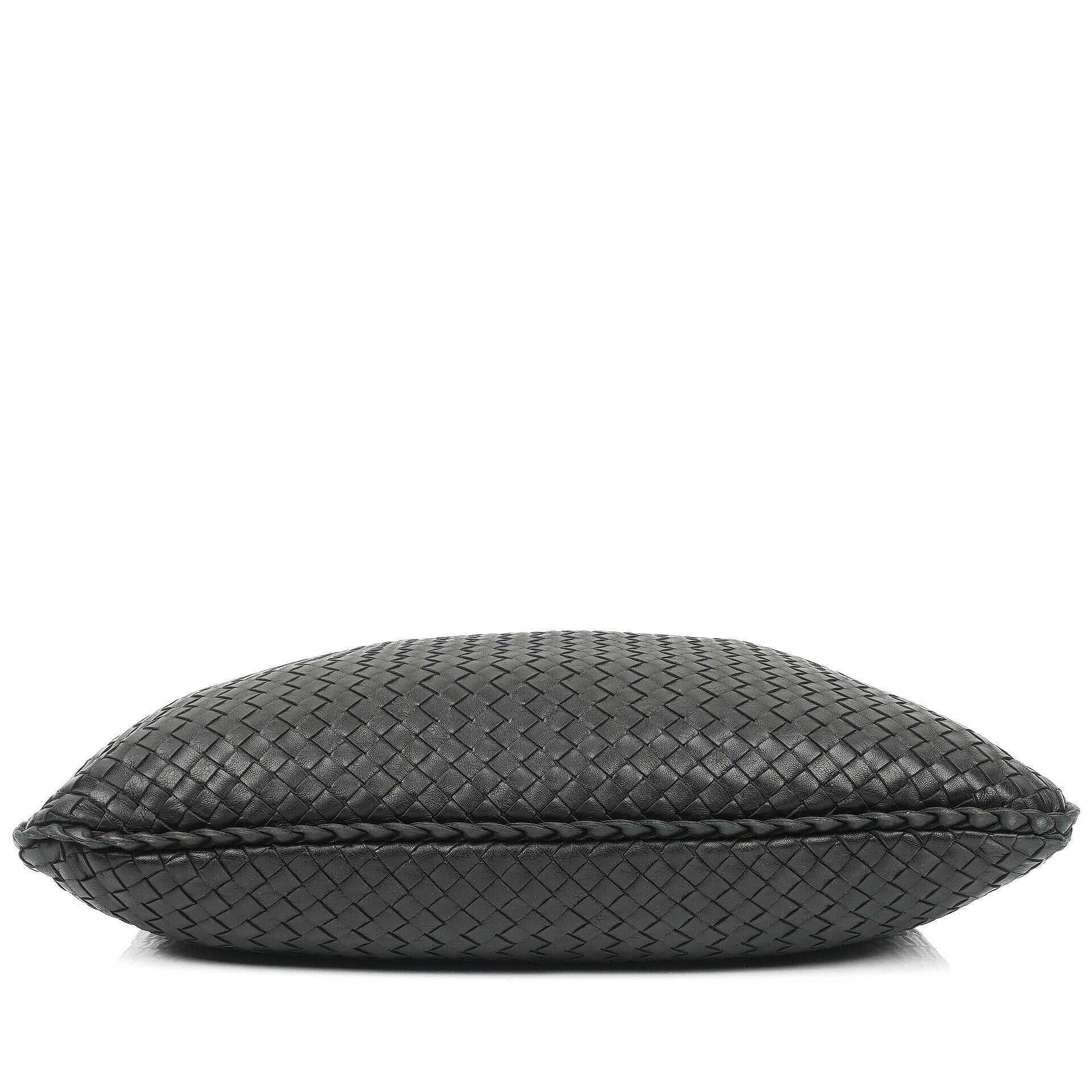 Bottega Veneta Veneta Hobo-Tasche Large aus schwarzem Nappa Intrecciato