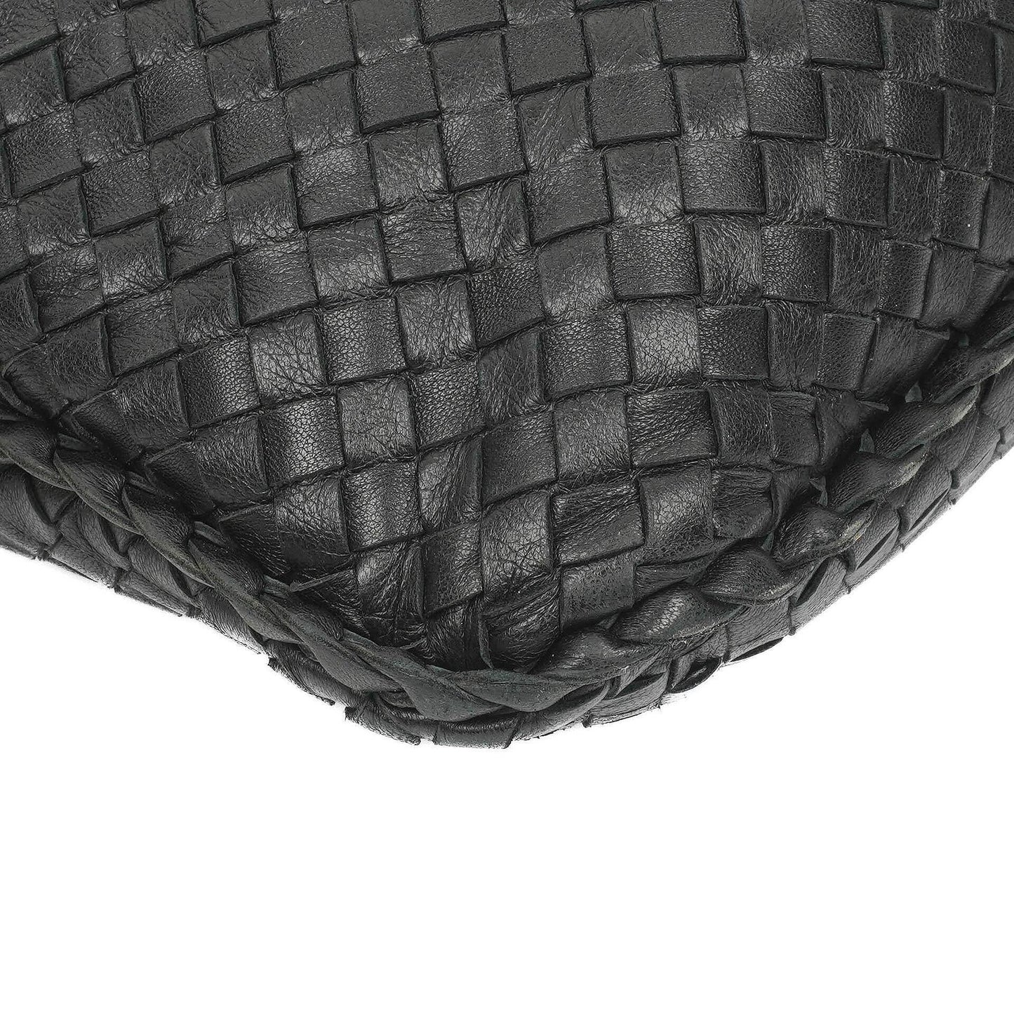 Bottega Veneta Veneta Hobo-Tasche Large aus schwarzem Nappa Intrecciato
