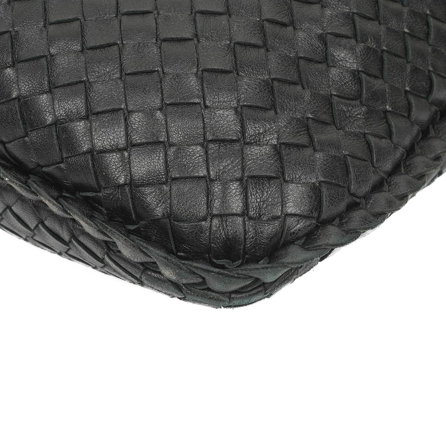 Bottega Veneta Veneta Hobo-Tasche Large aus schwarzem Nappa Intrecciato