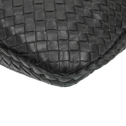 Bottega Veneta Veneta Hobo-Tasche Large aus schwarzem Nappa Intrecciato