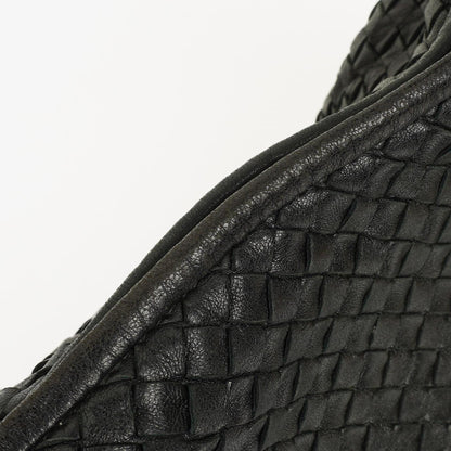 Bottega Veneta Veneta Hobo-Tasche Large aus schwarzem Nappa Intrecciato