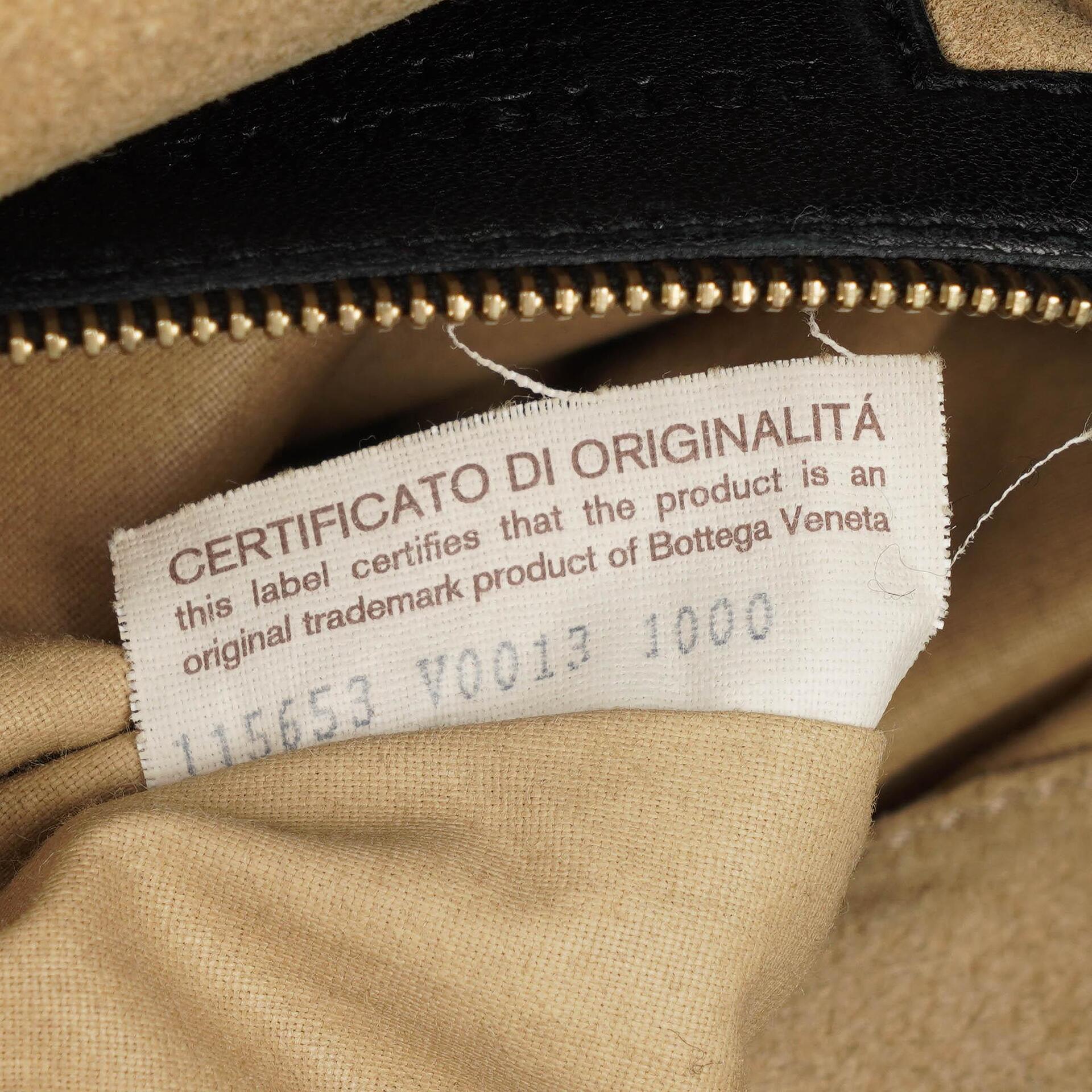 Bottega Veneta Nappa Intrecciato schwarzer Medium Veneta Hobo Bag