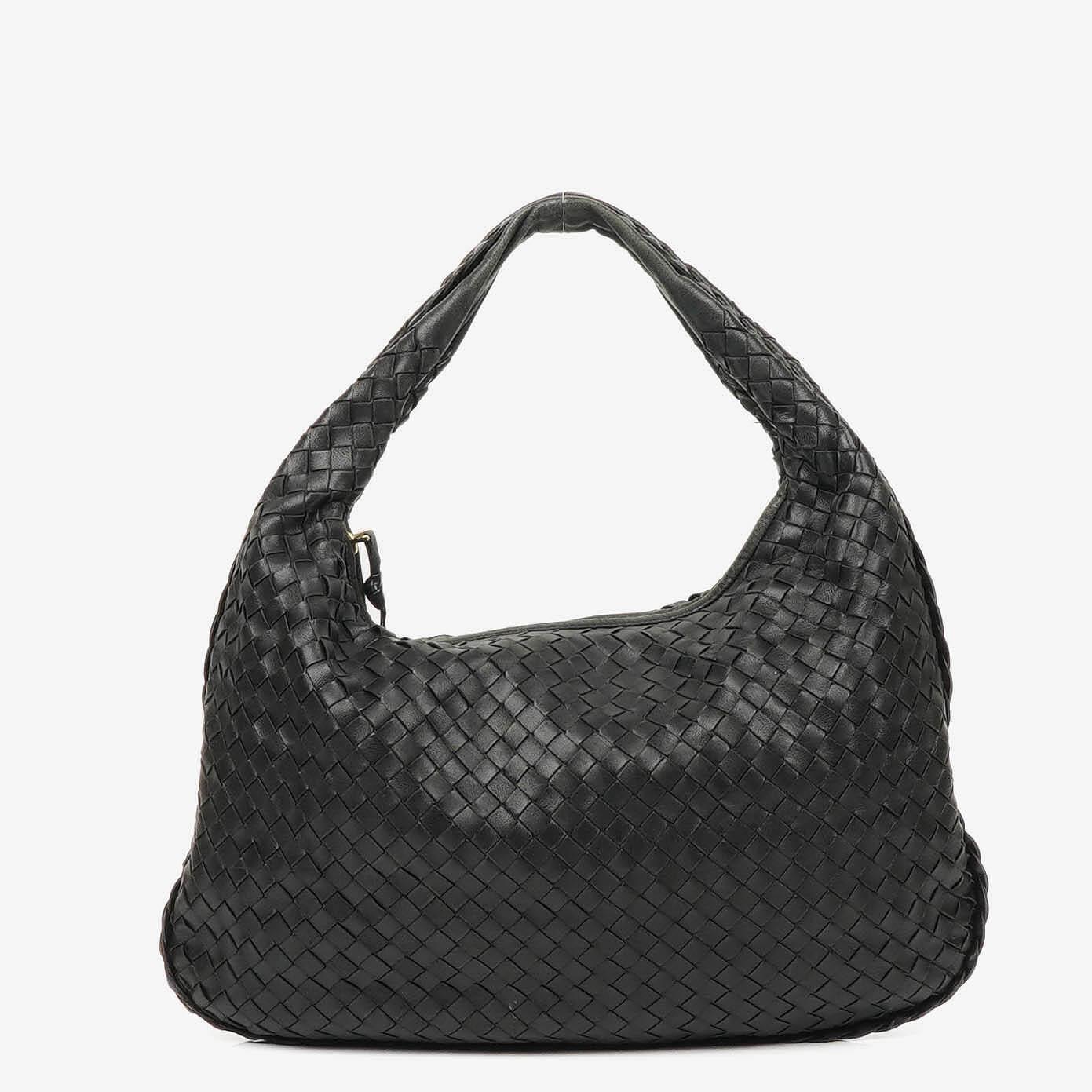 Bottega Veneta Nappa Intrecciato schwarzer Medium Veneta Hobo Bag