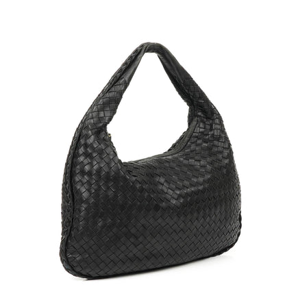 Bottega Veneta Nappa Intrecciato schwarzer Medium Veneta Hobo Bag